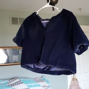 Navy blue fluffyish soft dress coverup